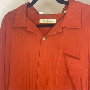 Tommy Bahama Button Down Short Sleeve Red Mens XL